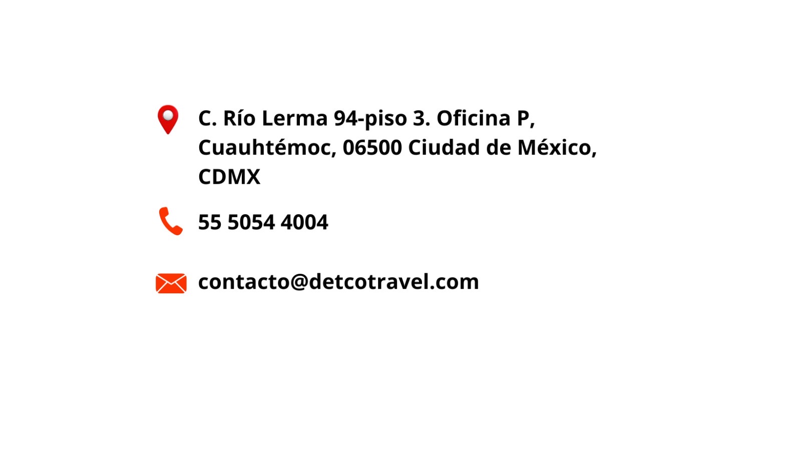 Dirección Detcotravel